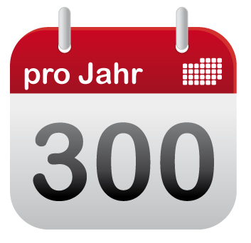 bis zu 300 Tage im Jahr gesehen werden