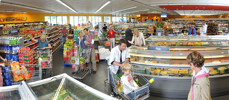 Supermarkt Discounter ideale Werbestandorte